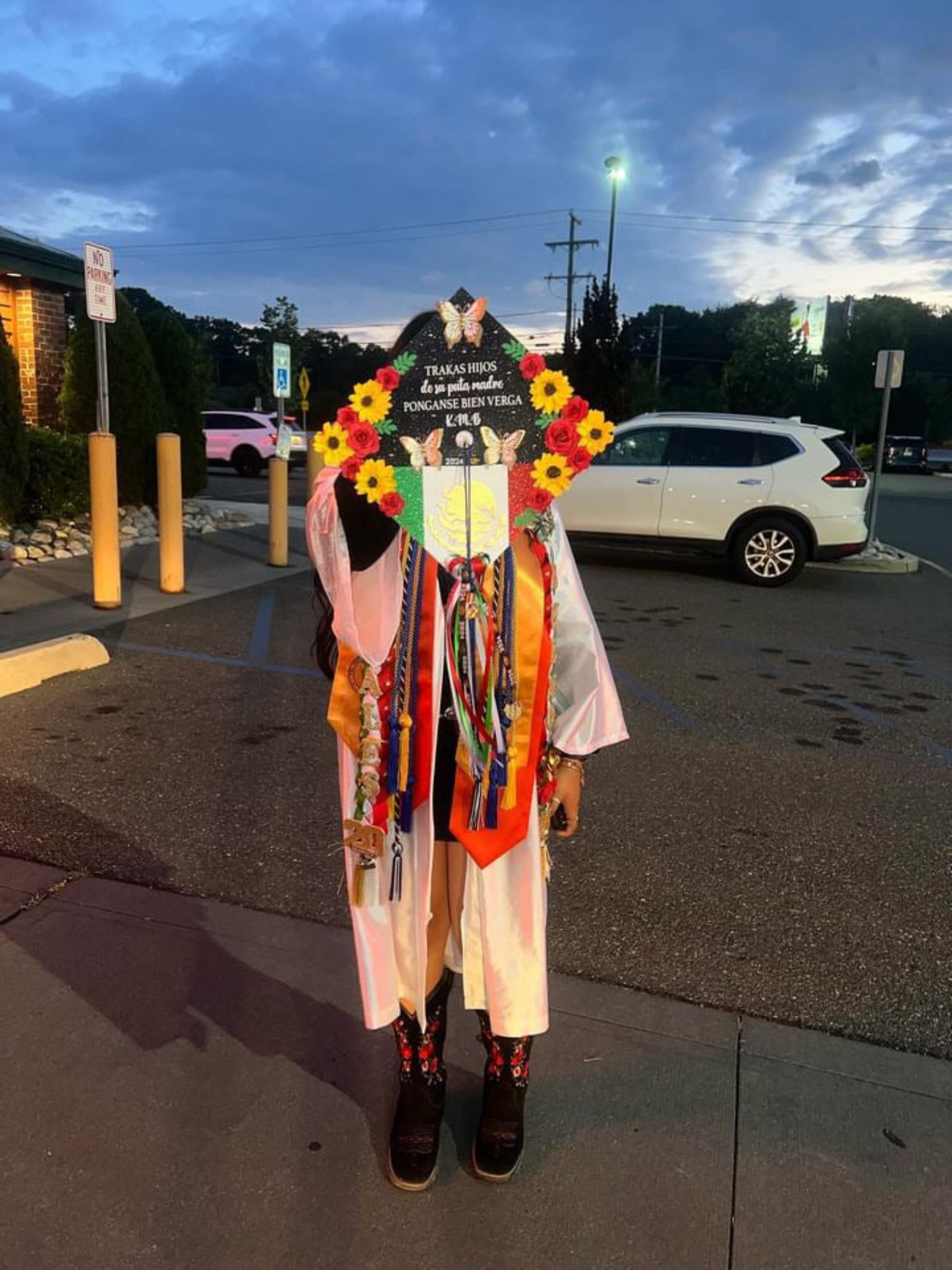 Sunflower Mexican Grad Cap