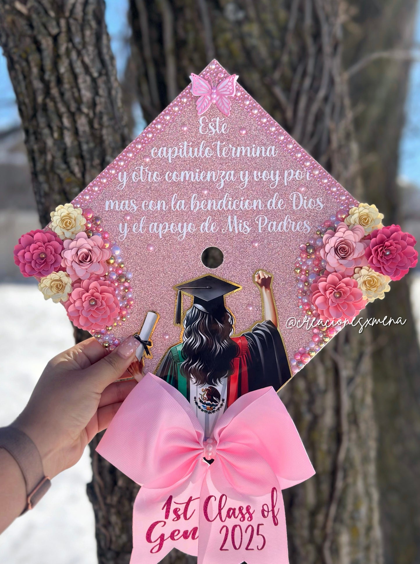 Pink Mexican Grad Cap
