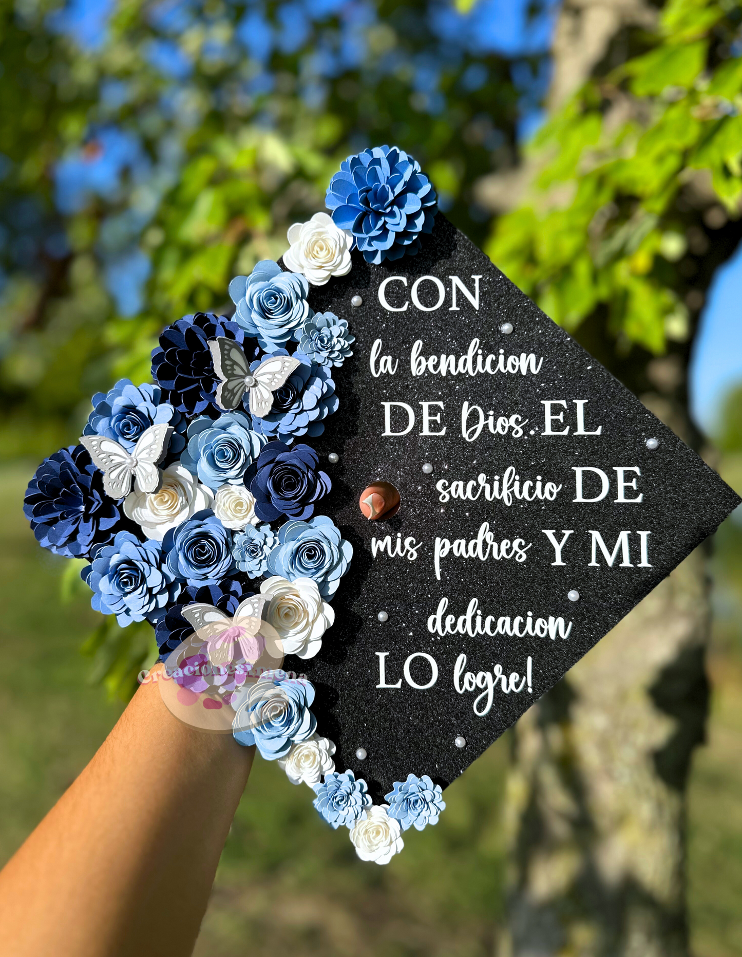 Blue Shades Grad Cap Topper