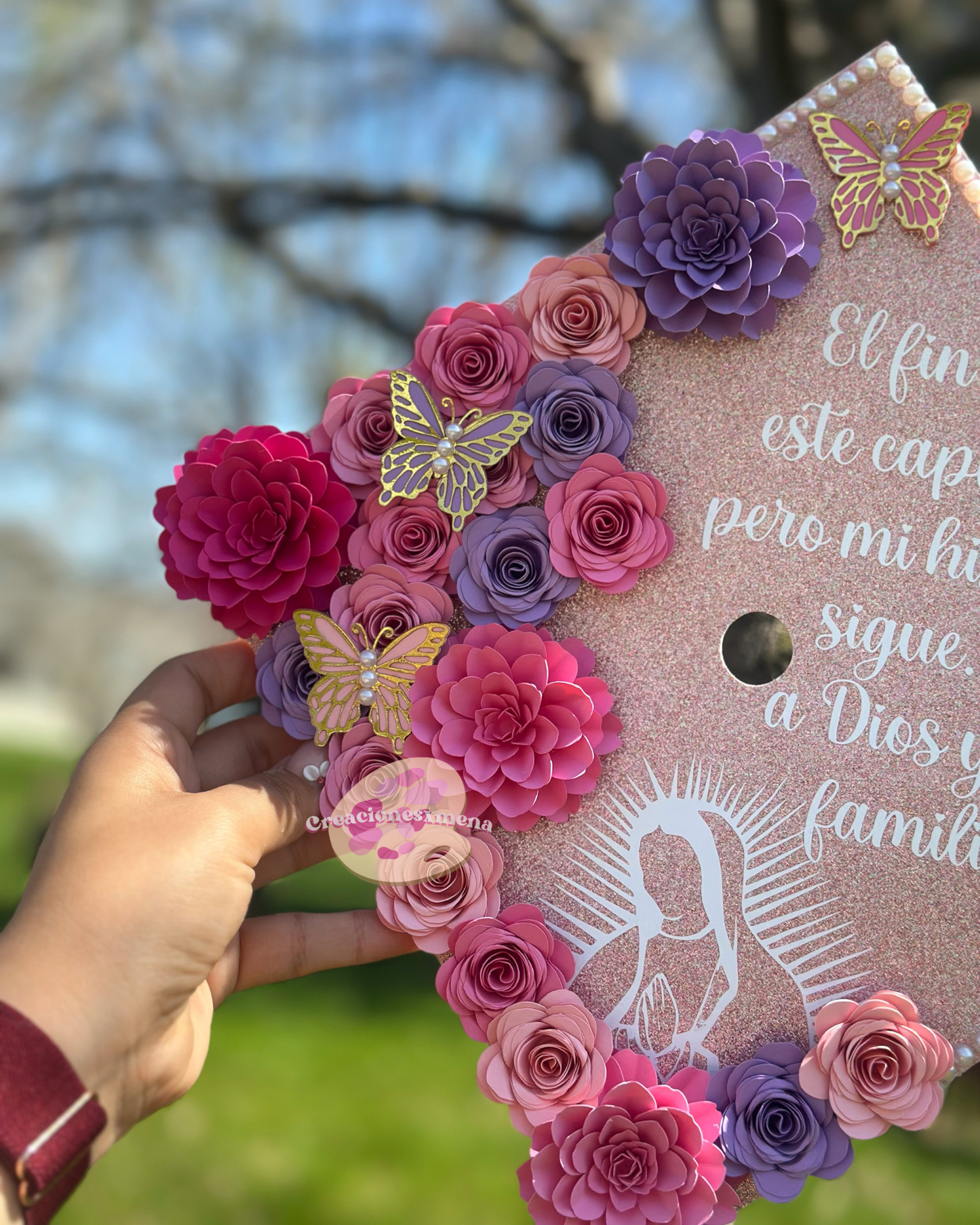 Virgin Mary Graduation Cap Topper