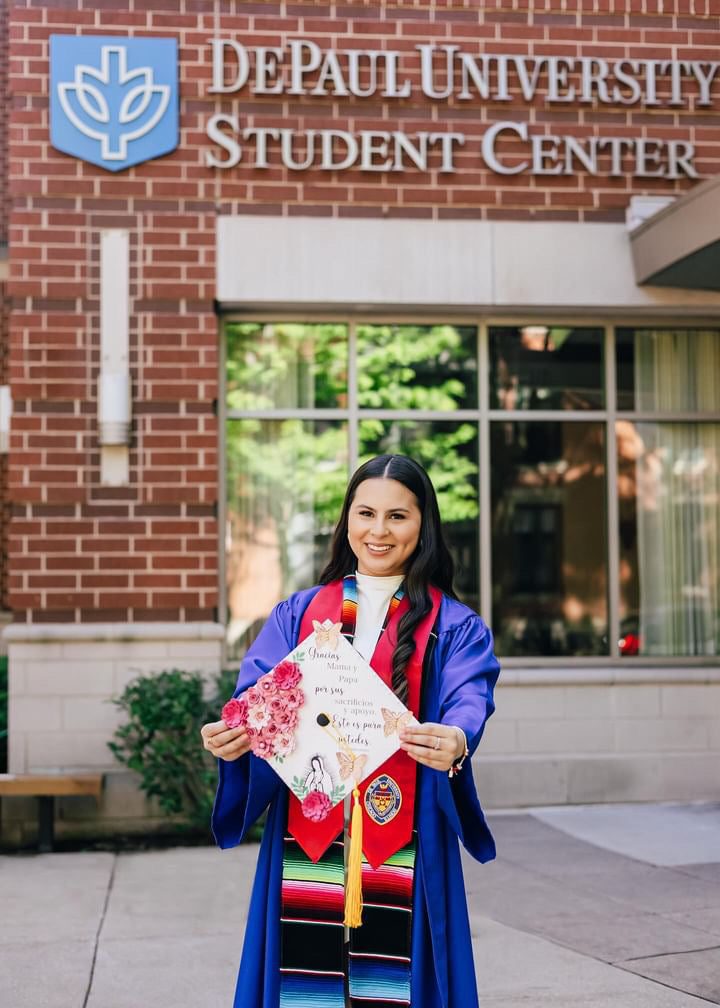 Pink Shades and White Grad Cap