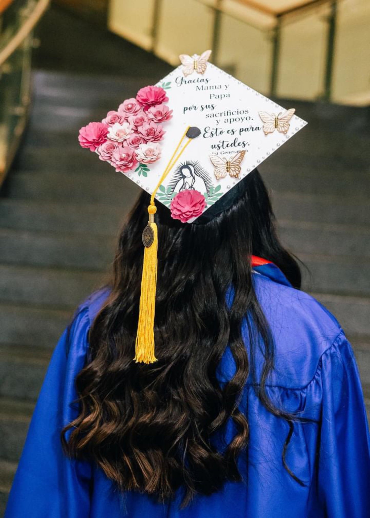Pink Shades and White Grad Cap