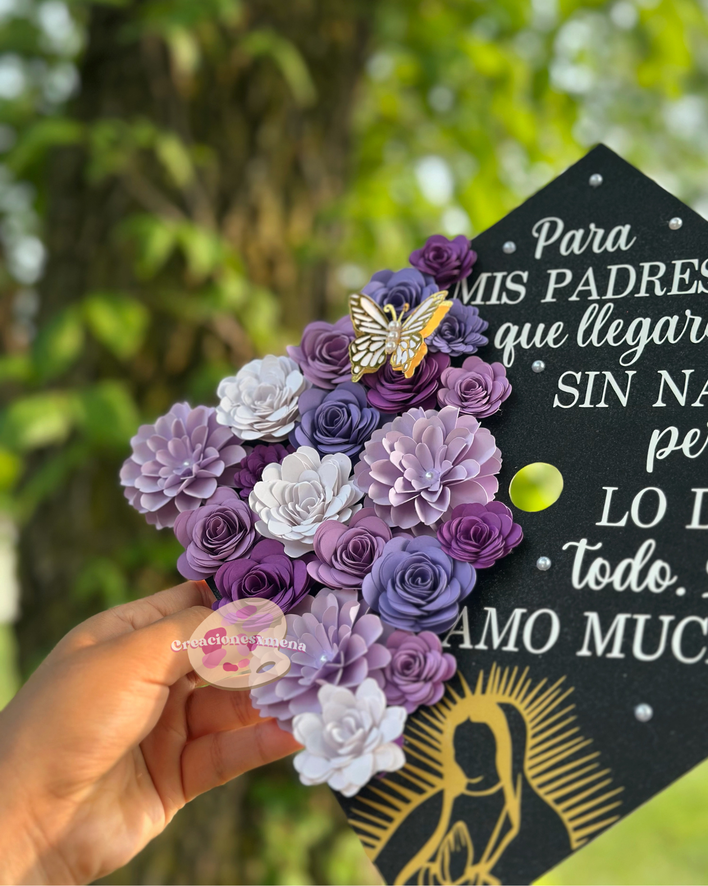 Virgin Mary Grad Cap Topper