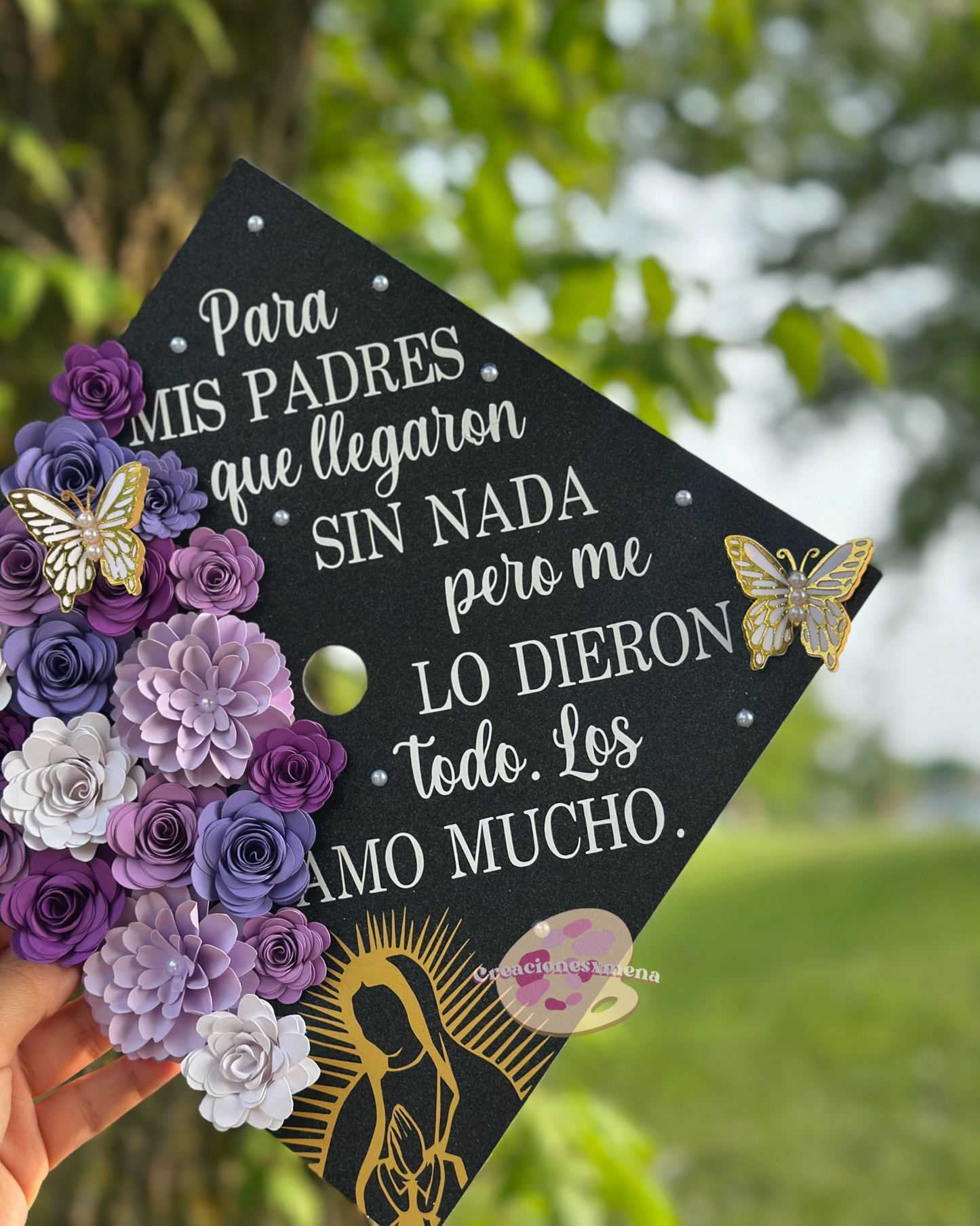 Virgin Mary Grad Cap Topper