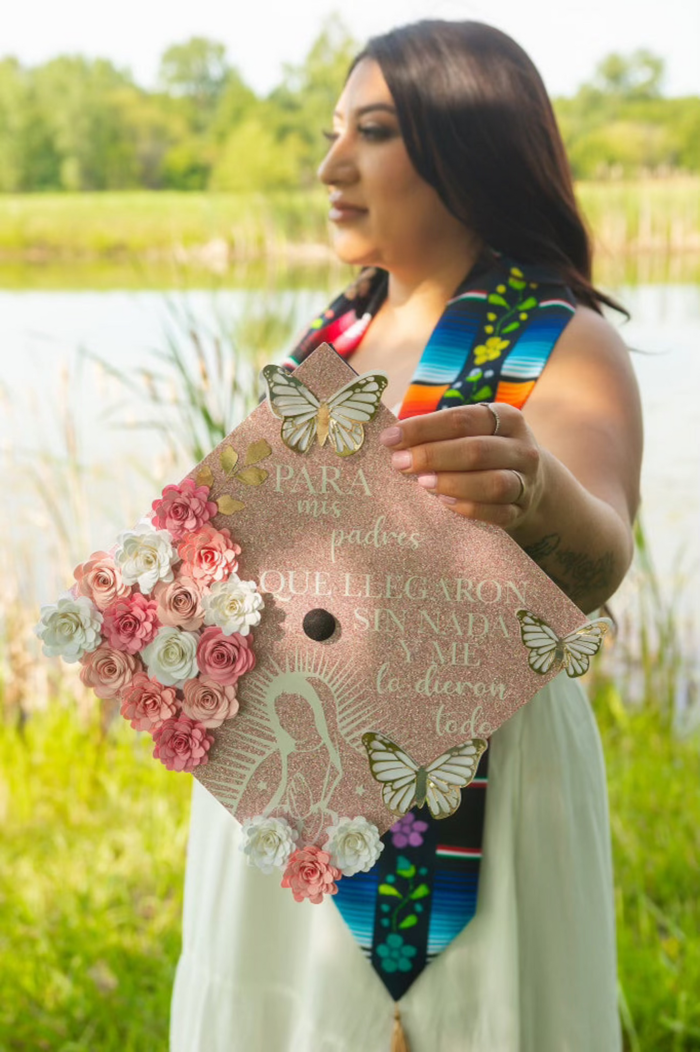 Pink Graduation Cap Topper