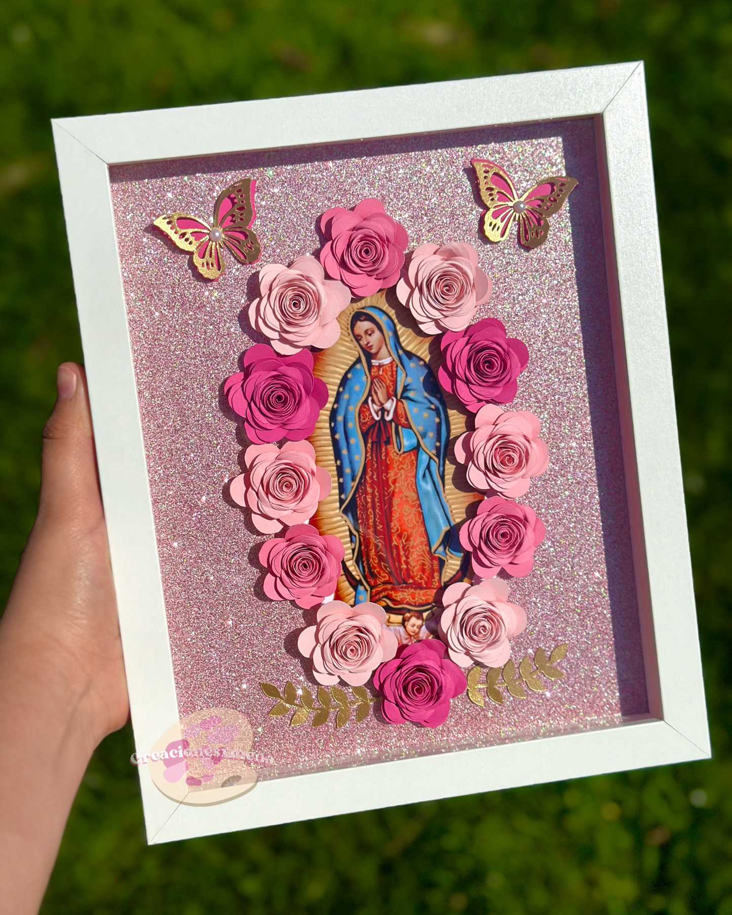 Pink Shades Virgencita Shadow Box