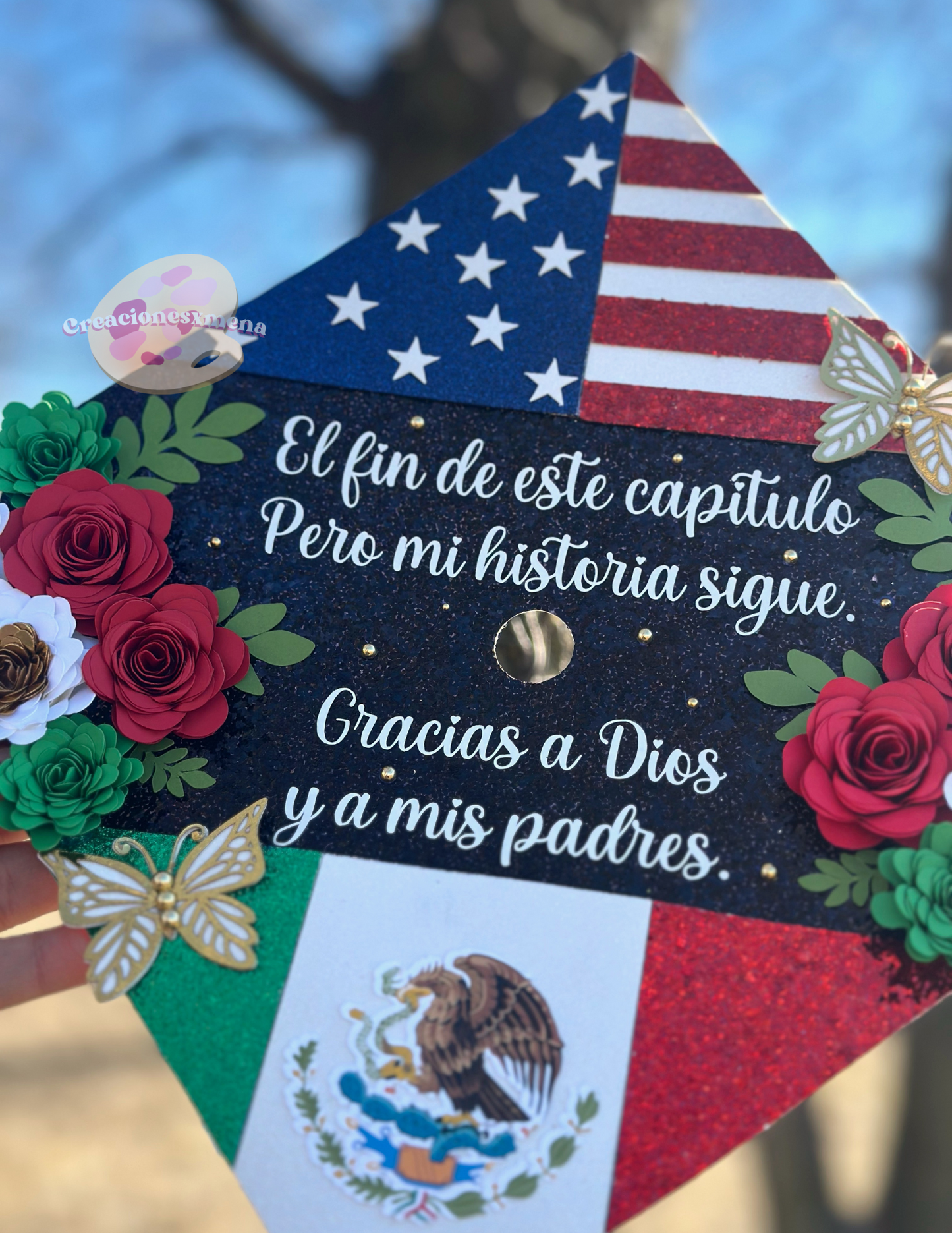 Mexican American Grad Cap