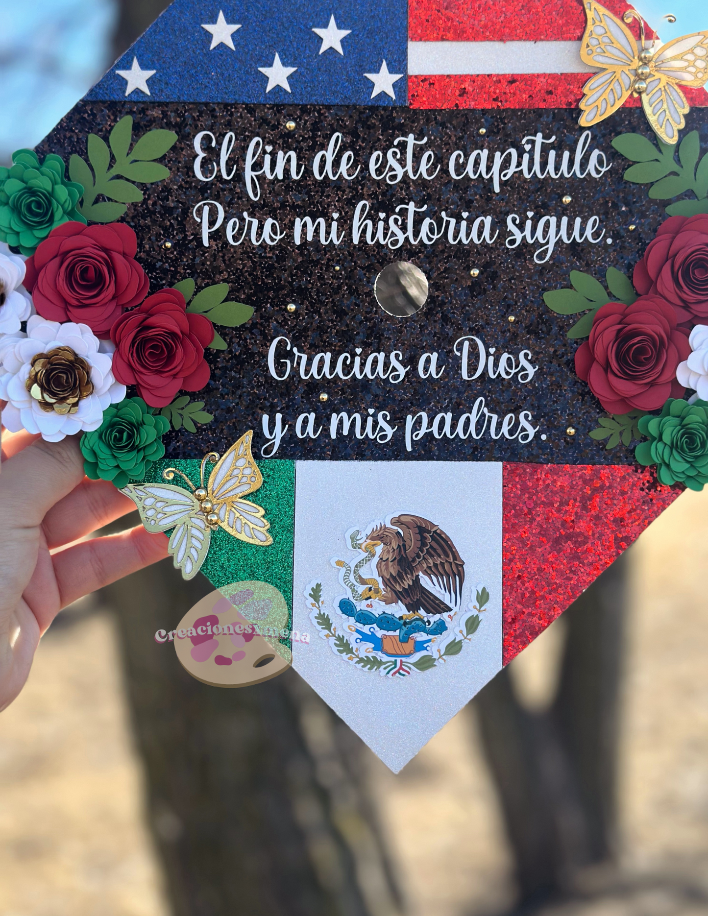 Mexican American Grad Cap
