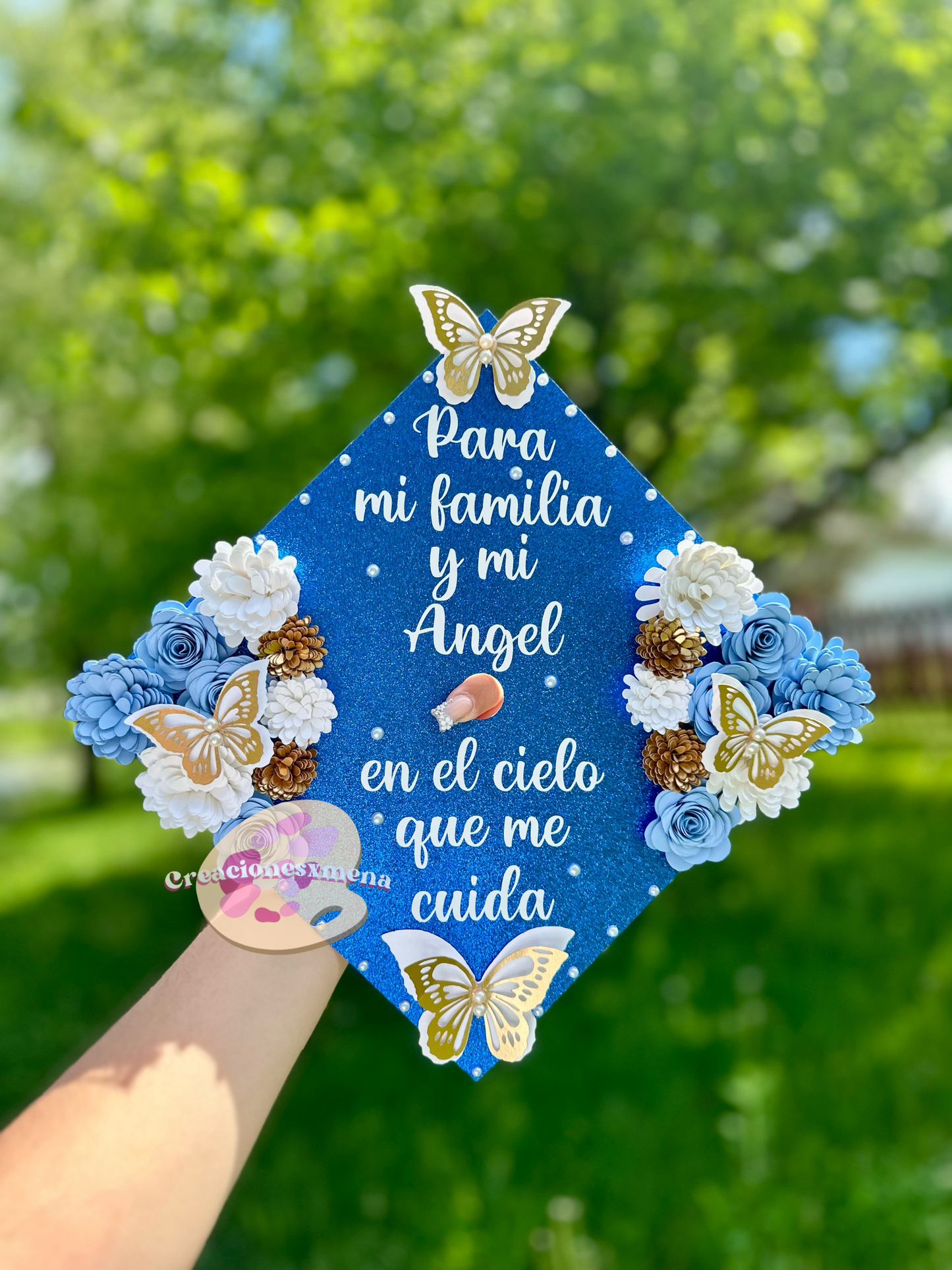 Blue and Gold Grad Cap