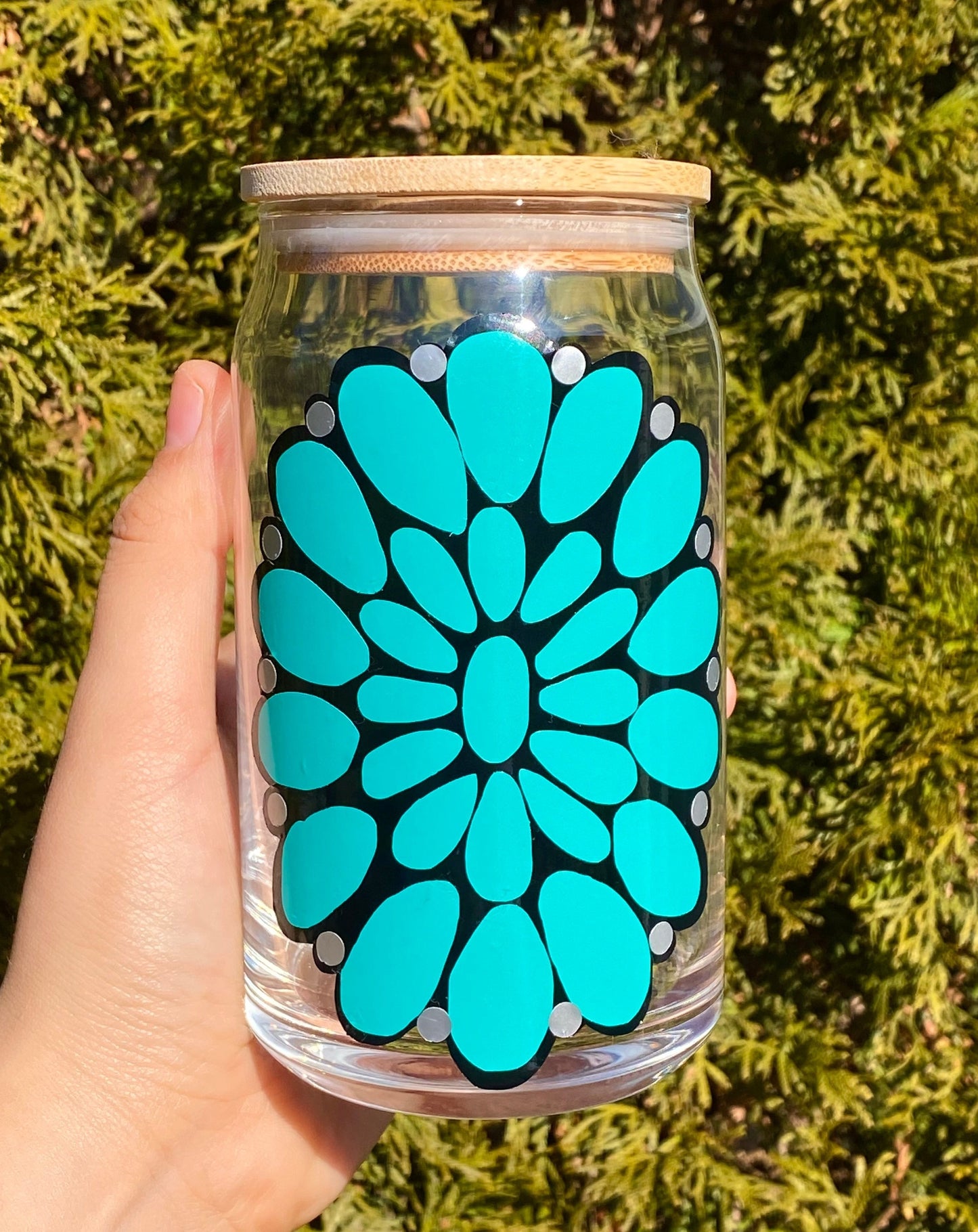Turquoise Glass Cup