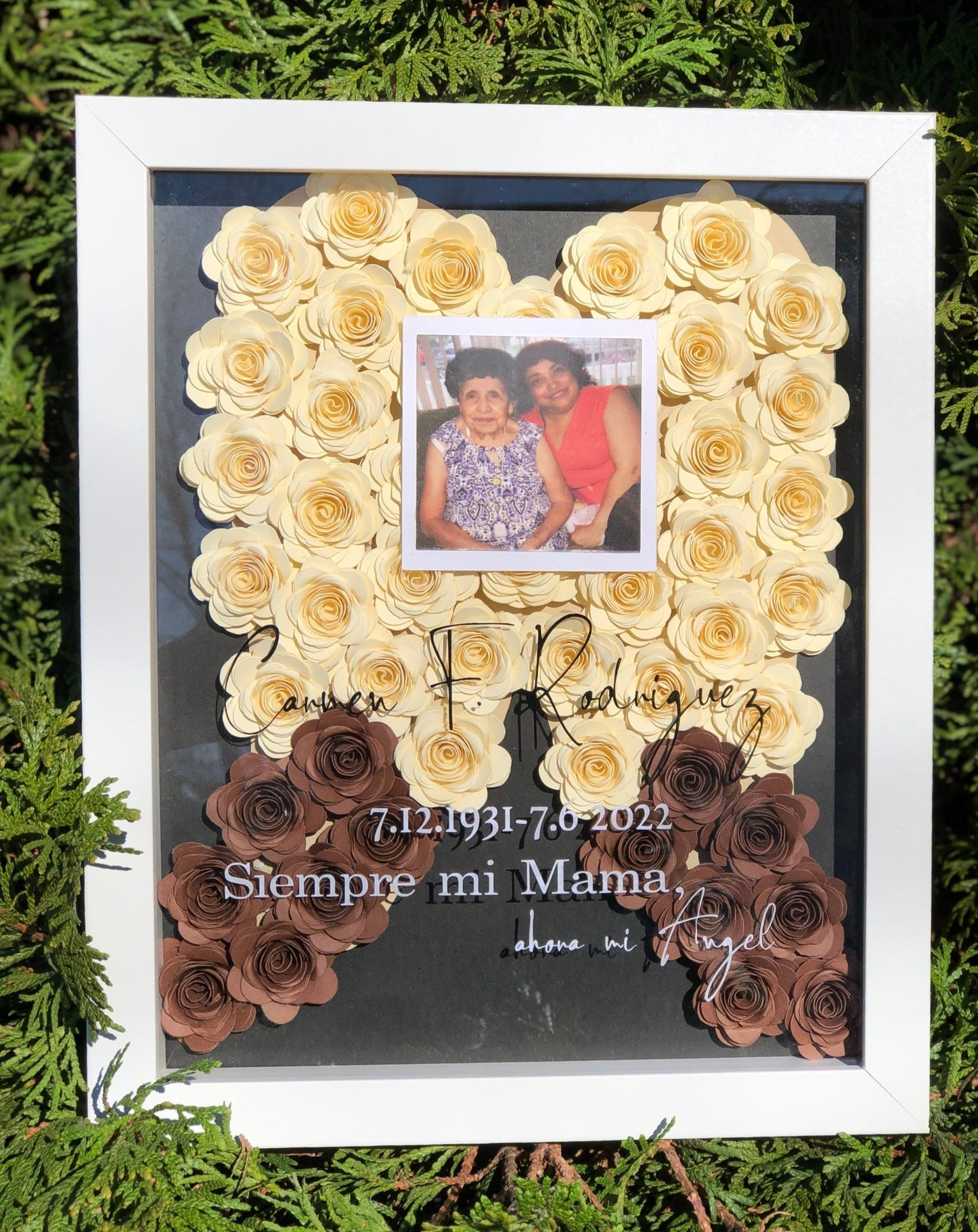 Memorial Flower Wings Shadow Box