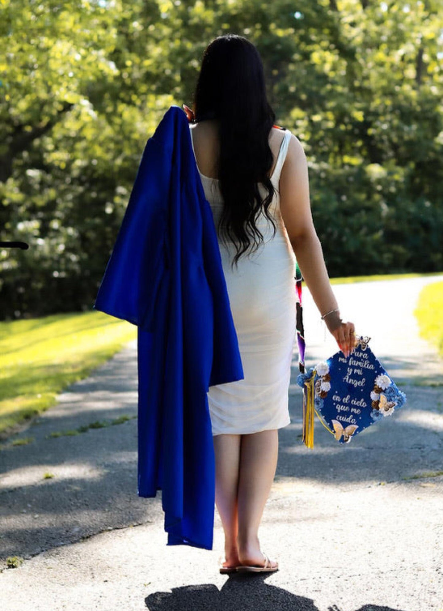 Blue and Gold Grad Cap