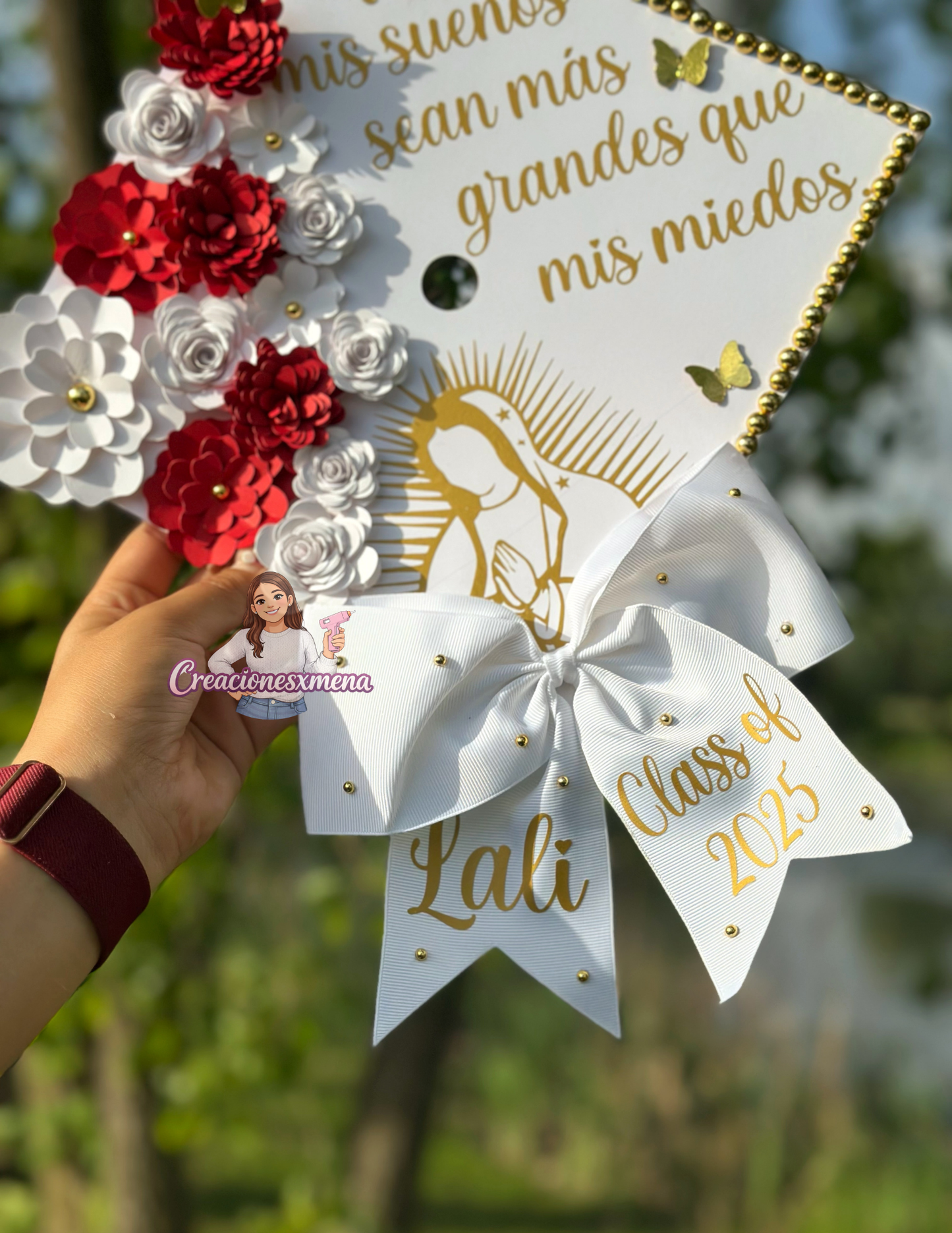 Virgin Mary Grad Cap Topper