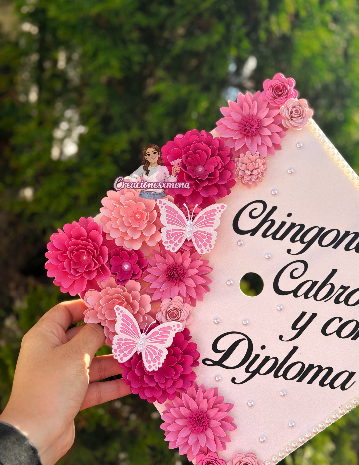 Pink Shades Grad Cap Topper