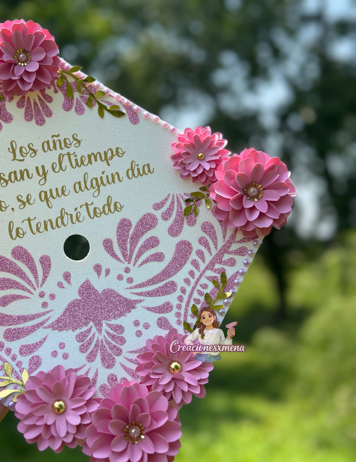 Pink Talavera Grad Cap Topper