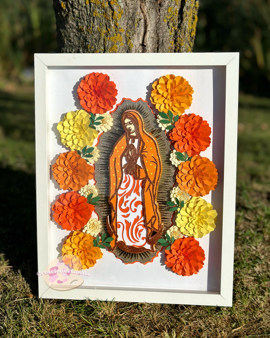 Orange Shades Virgencita Shadow Box