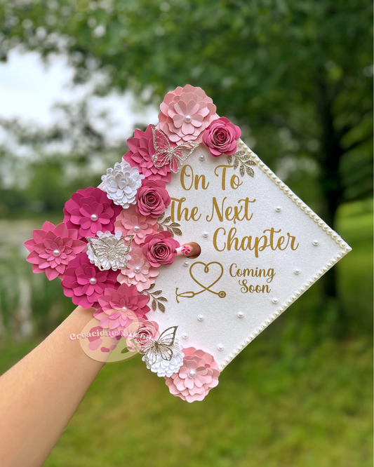 Pink Shades & White Grad Cap