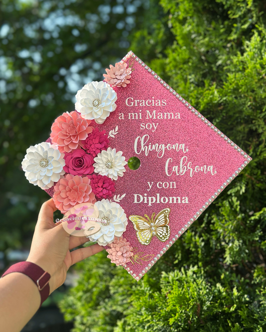 Pink Graduation Cap Topper