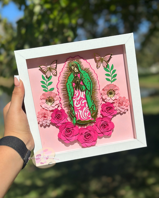 Pink Shades Virgencita Shadow Box