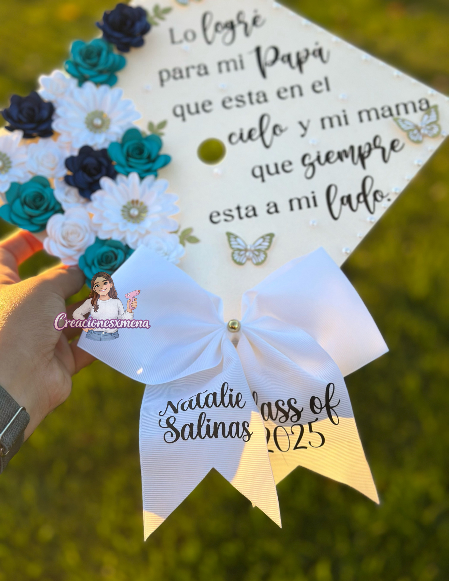 Blue Shades Grad Cap Topper