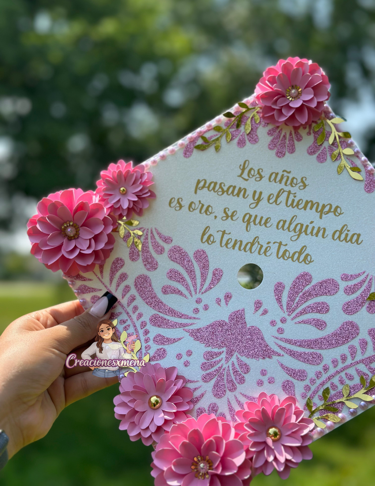 Pink Talavera Grad Cap Topper
