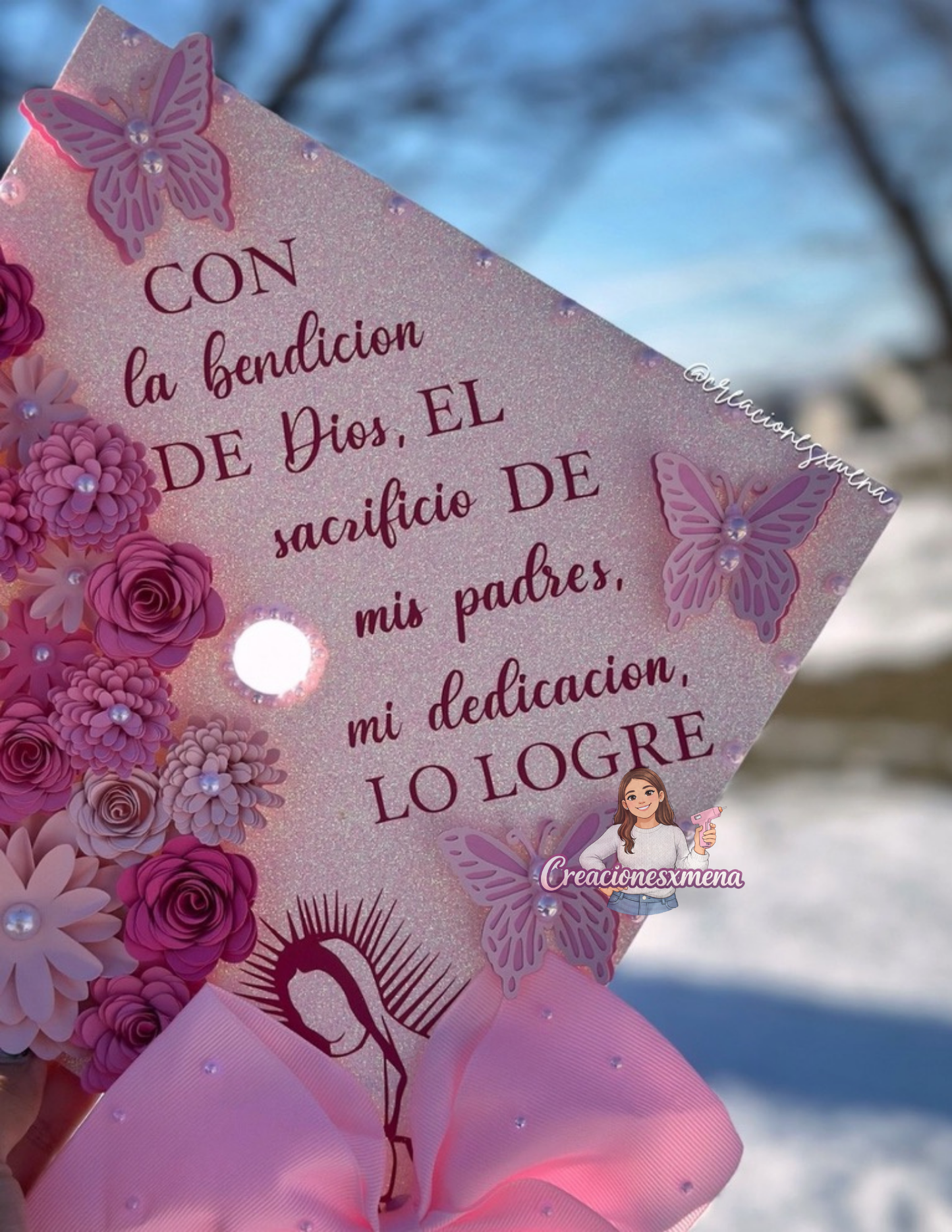 Virgin Mary Grad Cap Topper