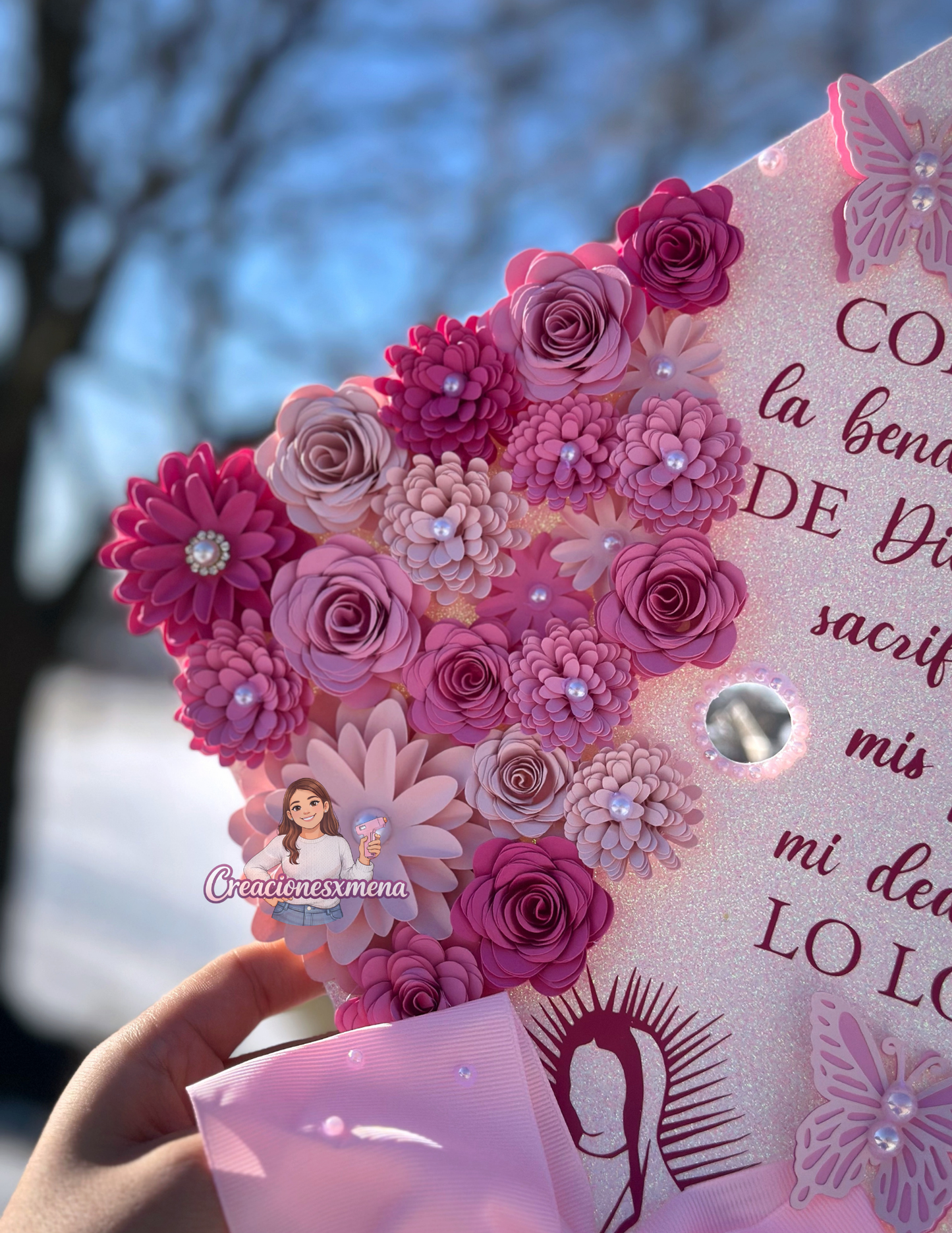 Virgin Mary Grad Cap Topper