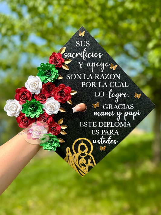 San Judas/Sacrificios Graduation Cap Topper