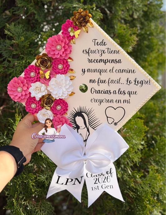 Virgin Mary Grad Cap Topper