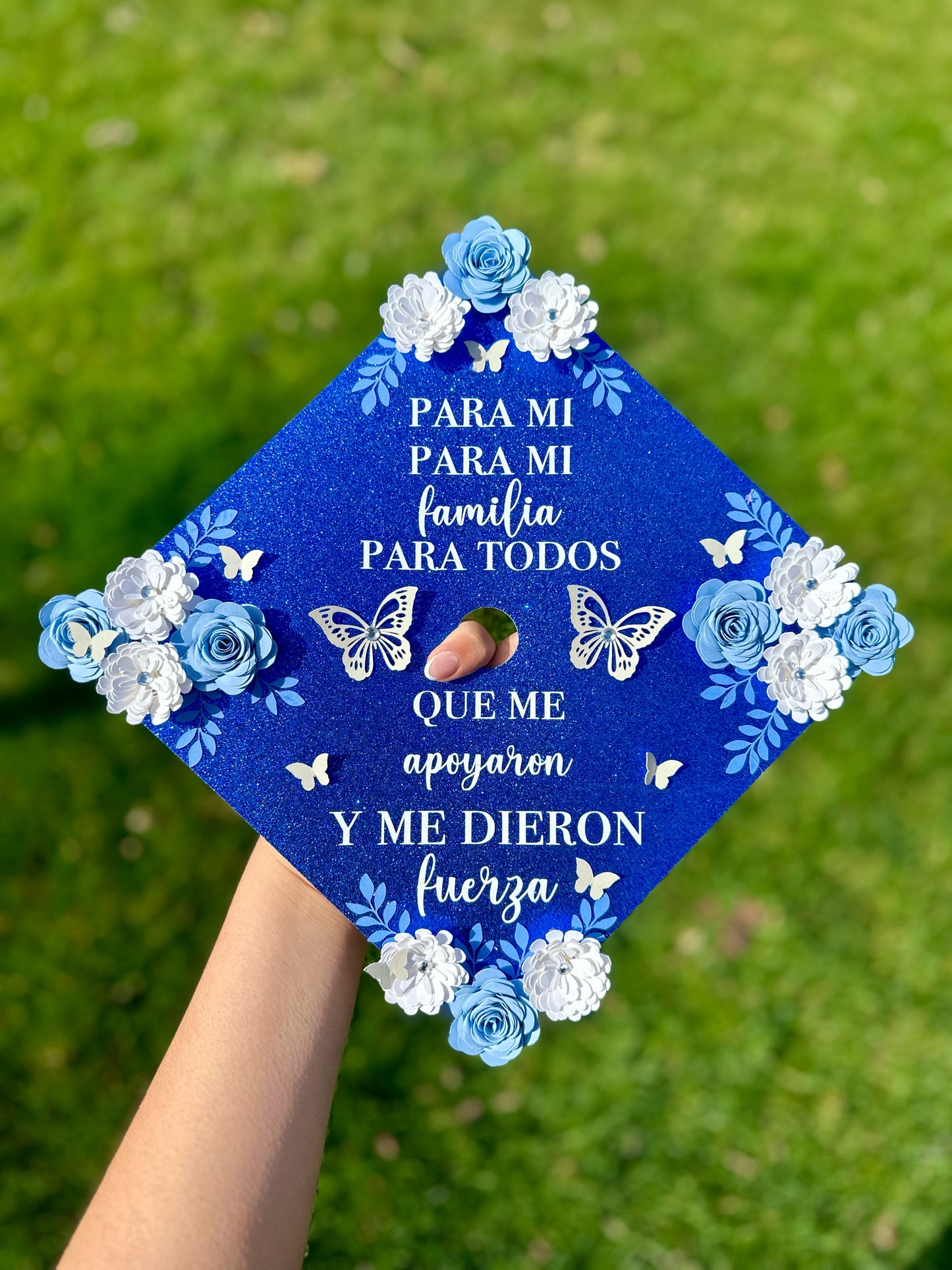 Blue Graduation Cap Topper