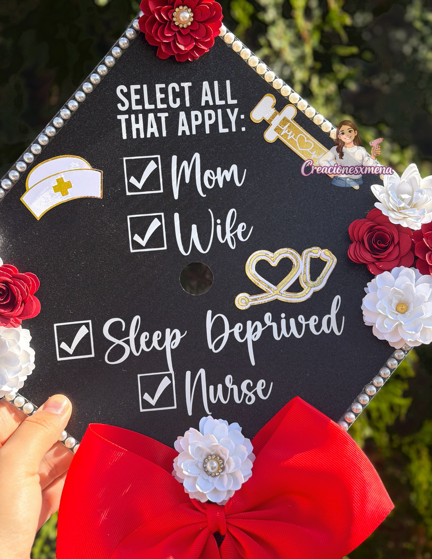 Nurse Grad Cap Topper