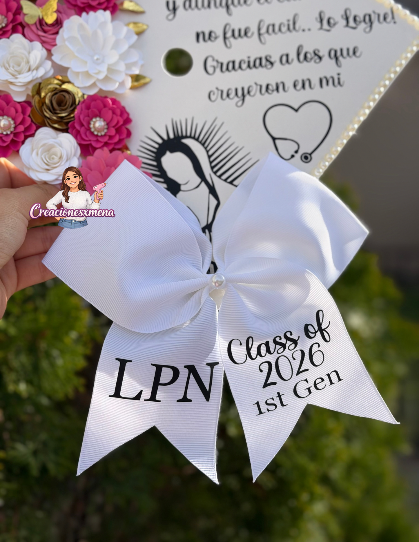 Virgin Mary Grad Cap Topper