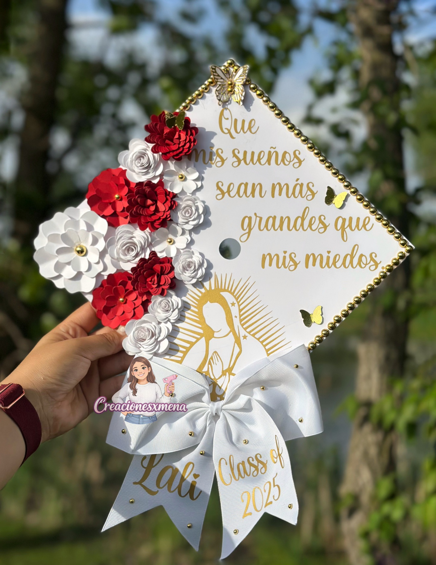 Virgin Mary Grad Cap Topper