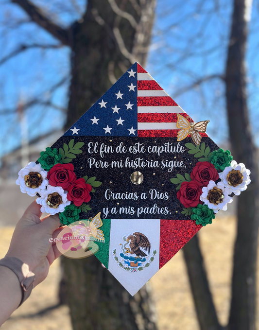 Mexican American Grad Cap