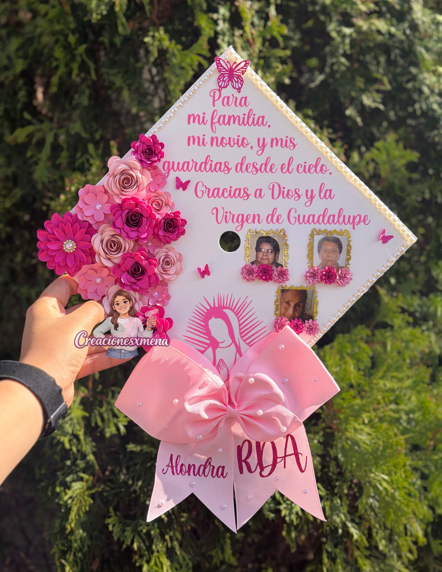 Virgin Mary Grad Cap Topper