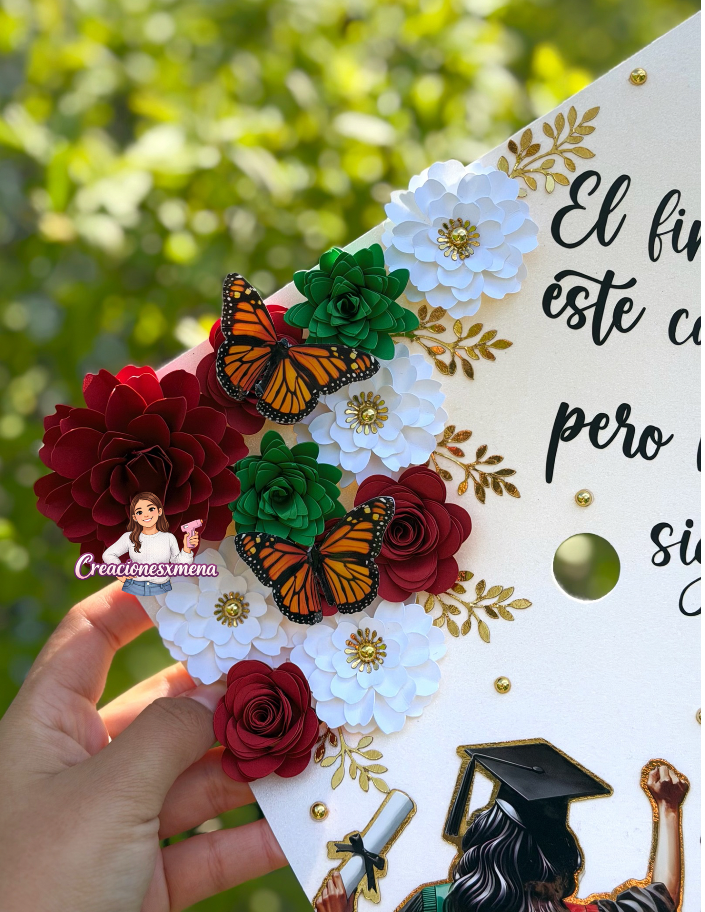 Virgencita Mexican Girl Grad Cap Topper