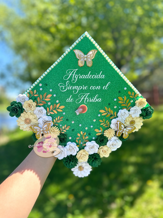 Emerald Green Grad Cap