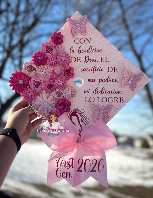 Virgin Mary Grad Cap Topper