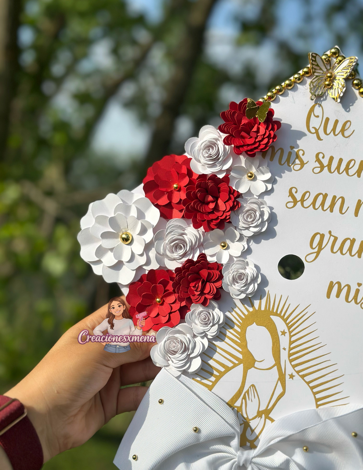 Virgin Mary Grad Cap Topper
